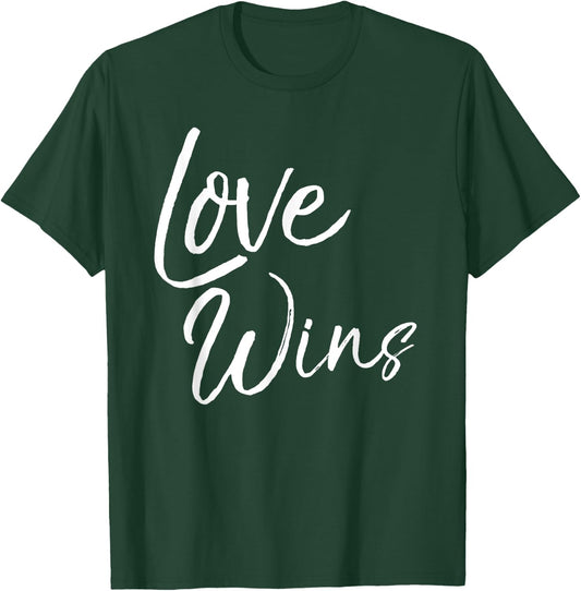 Love Wins Shirt Fun Cute Christian One Another Worship T-Shirt - T-Shirt | Forest