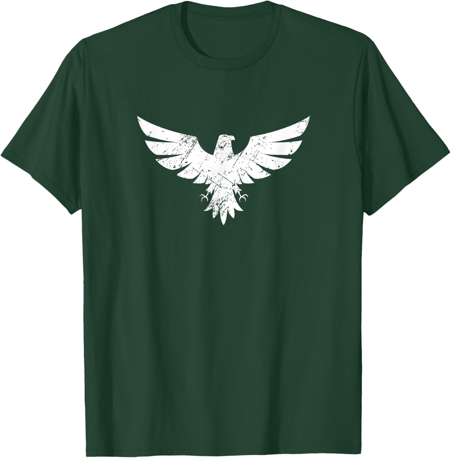 White Eagle Print - Bird Wings Soaring T-Shirt - T-Shirt | Forest