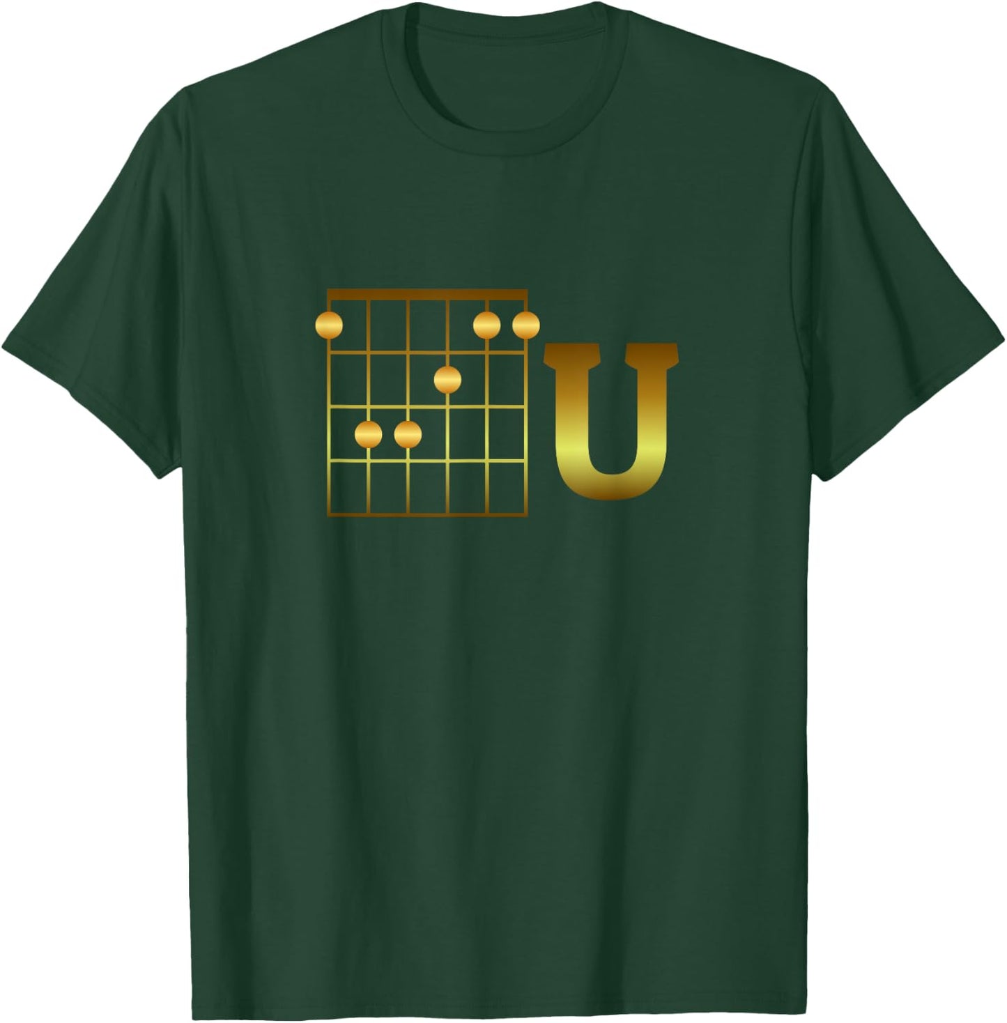 Funny F Chord U Guitarist Player Gift - Guitar Lover T-Shirt - T-Shirt | Forest