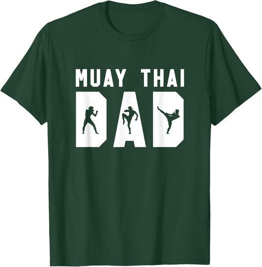 Muay Thai Dad Funny MMA Father Gift - White T-Shirt - T-Shirt | Forest