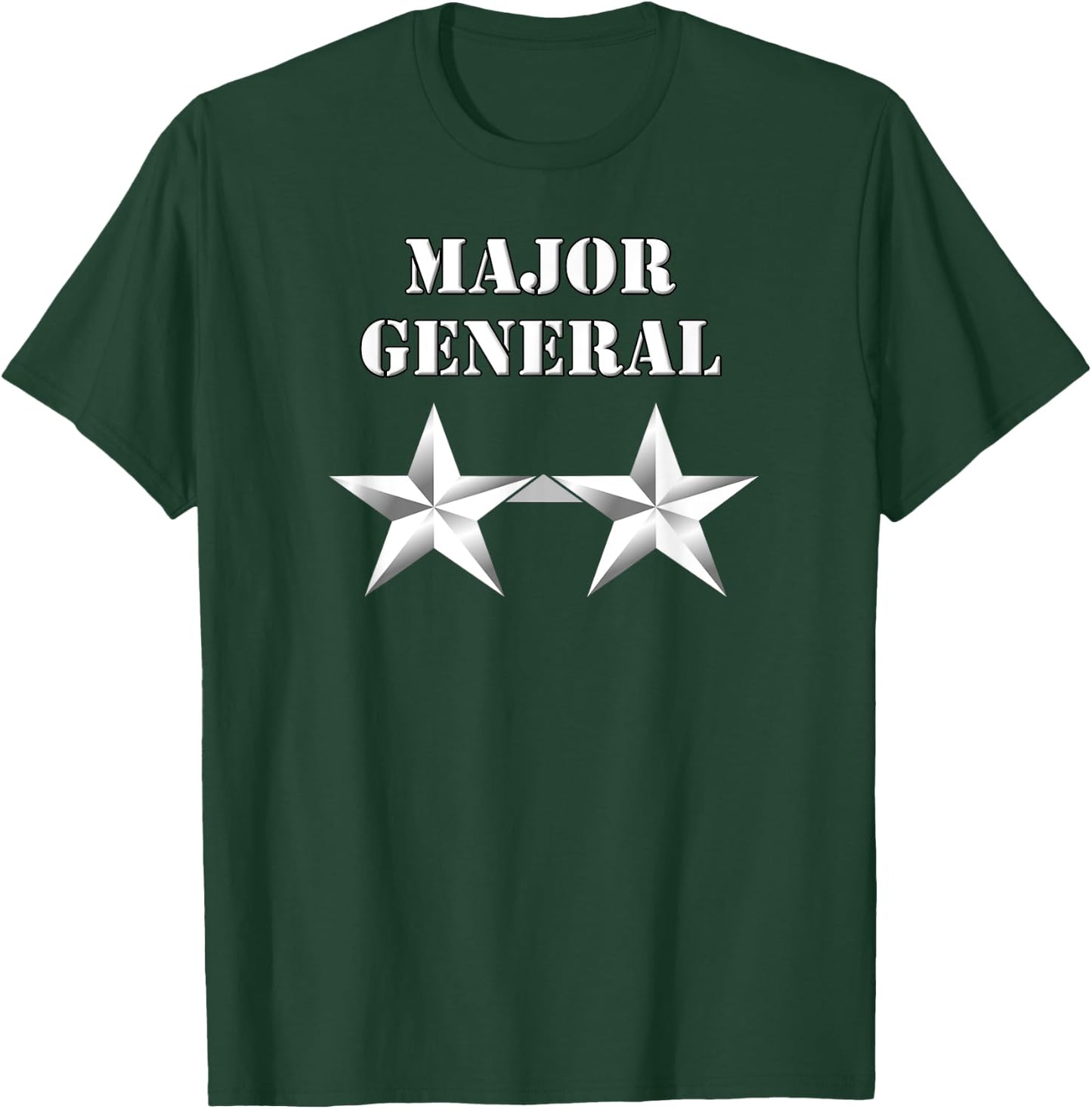 Major General - Army Officer Rank Insignia T-Shirt - T-Shirt | Forest