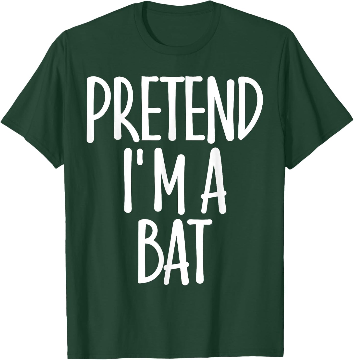 Easy Pretend I'm Bat Costume Gift Fun Lazy Halloween T-Shirt - T-Shirt | Forest