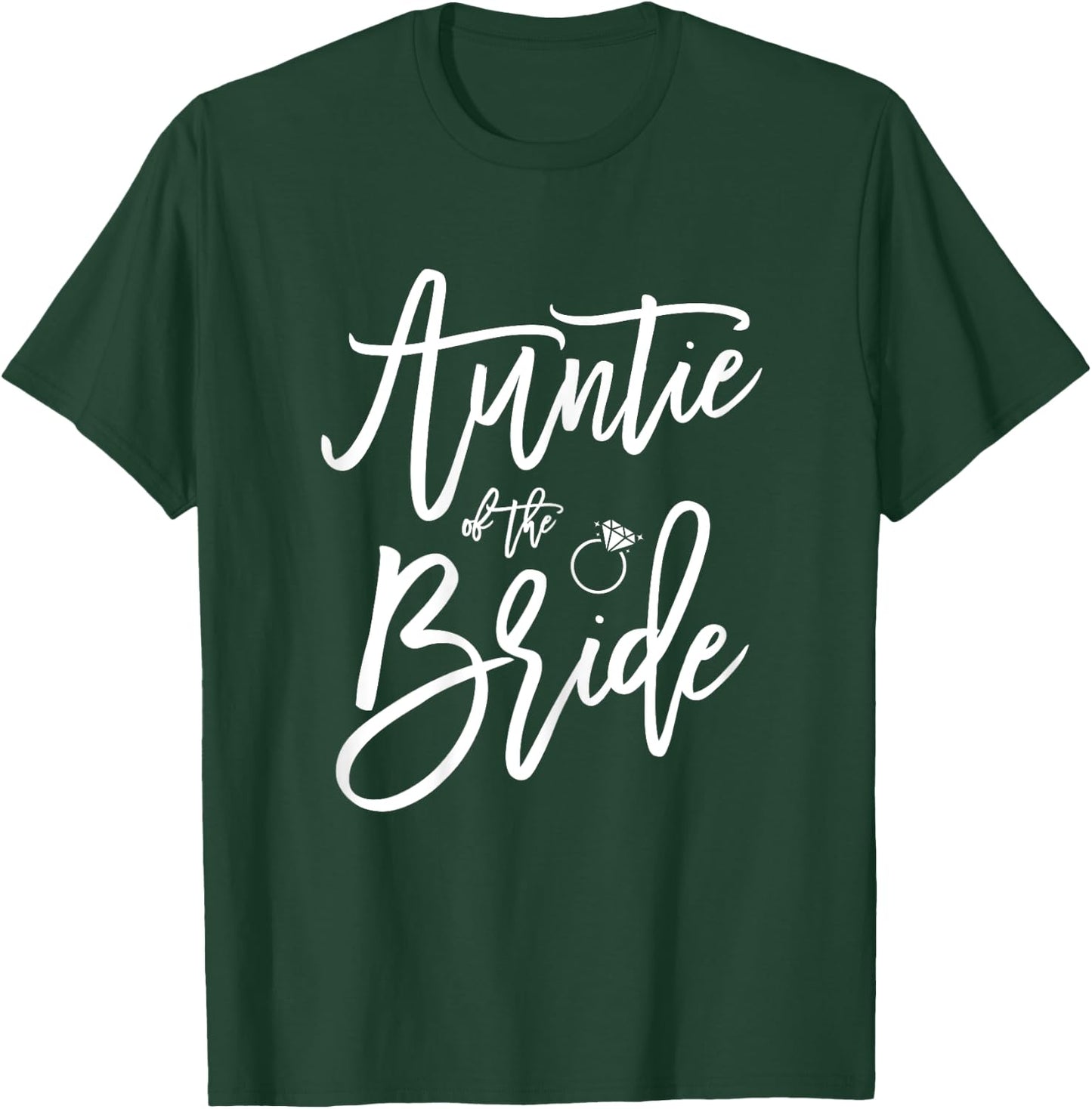 Auntie Of The Bride Shirt With Ring Navy Blue T-Shirt - T-Shirt | Forest