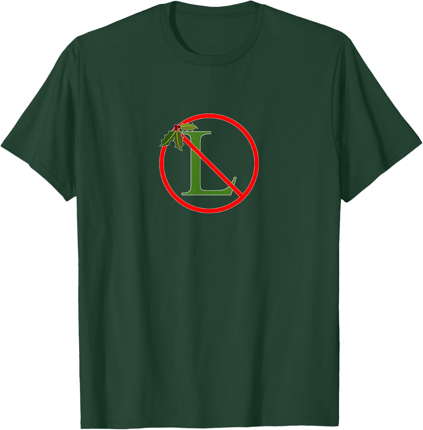 No "L" Noel Visual Pun Funny Christmas T-Shirt - T-Shirt | Forest