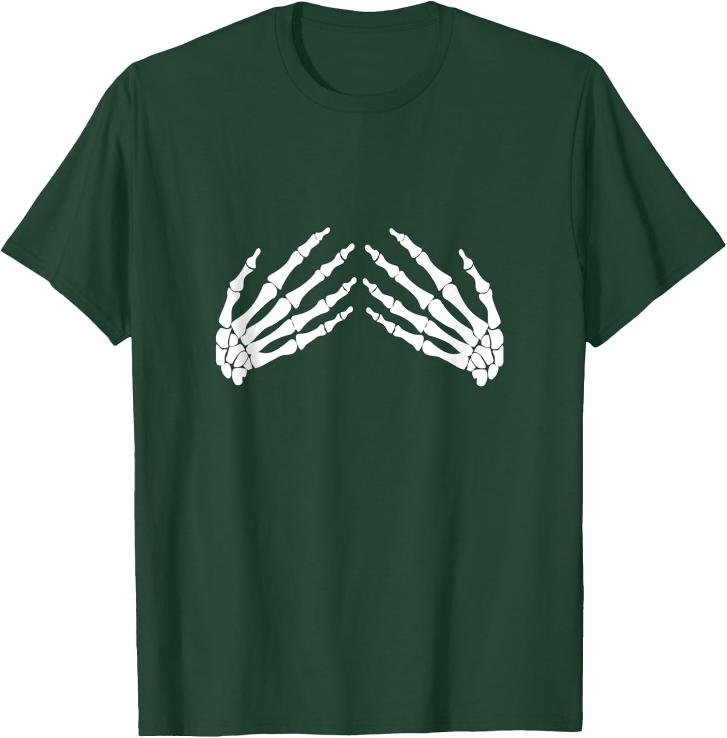 Skeleton Hands Grabbing Boobs Halloween T-Shirt - T-Shirt | Forest