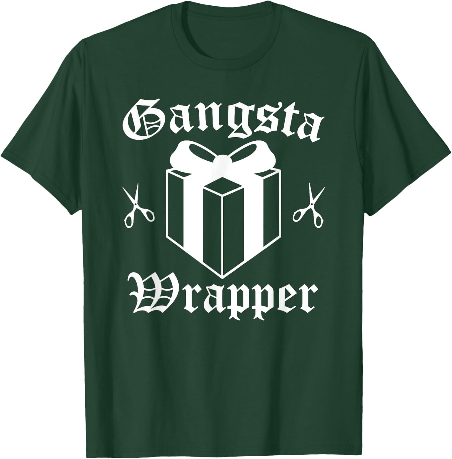 Gangsta Wrapper Christmas Holiday T-Shirt - T-Shirt | Forest