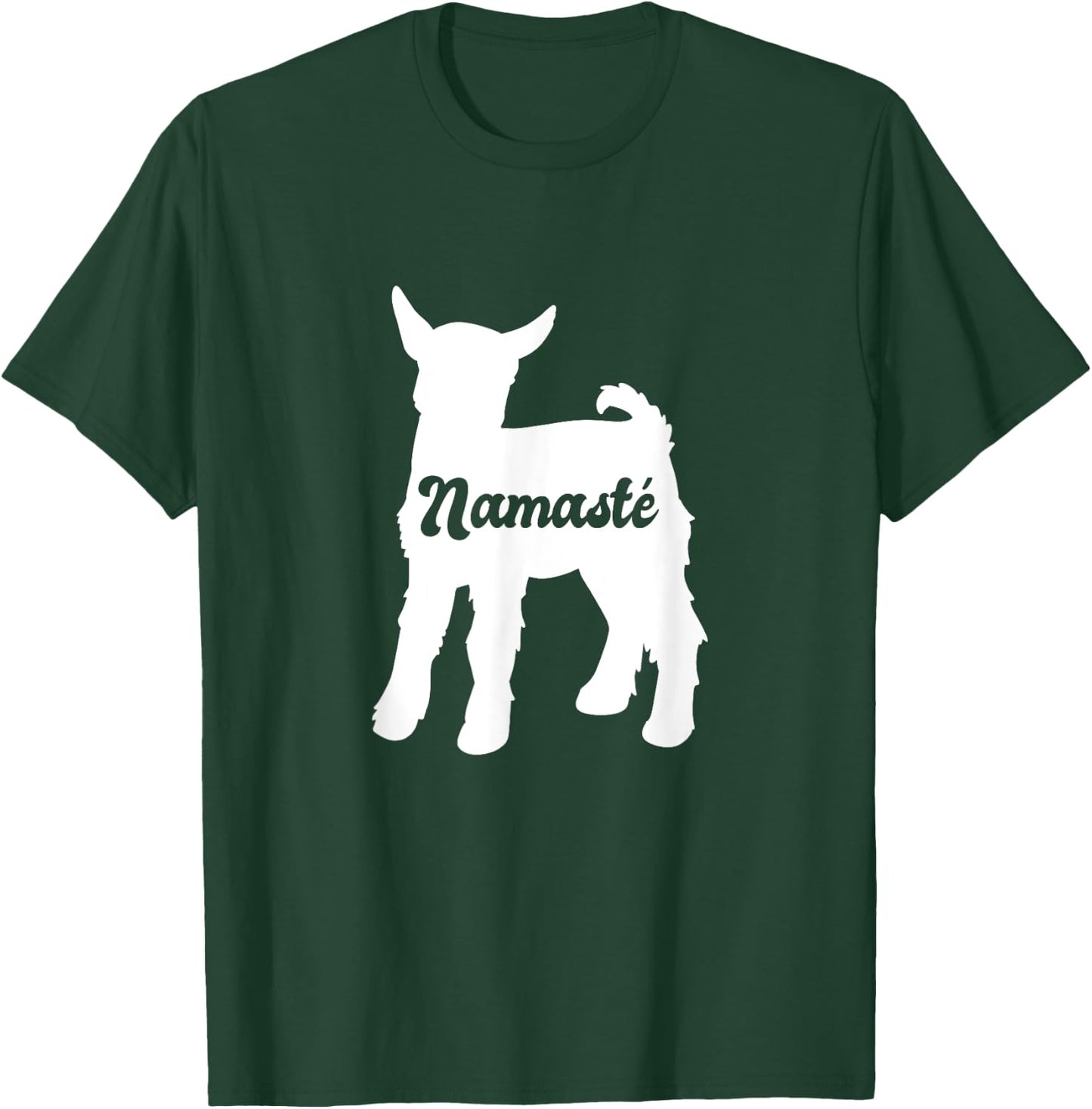 Namaste Cute Goat Yoga T-Shirt - T-Shirt | Forest