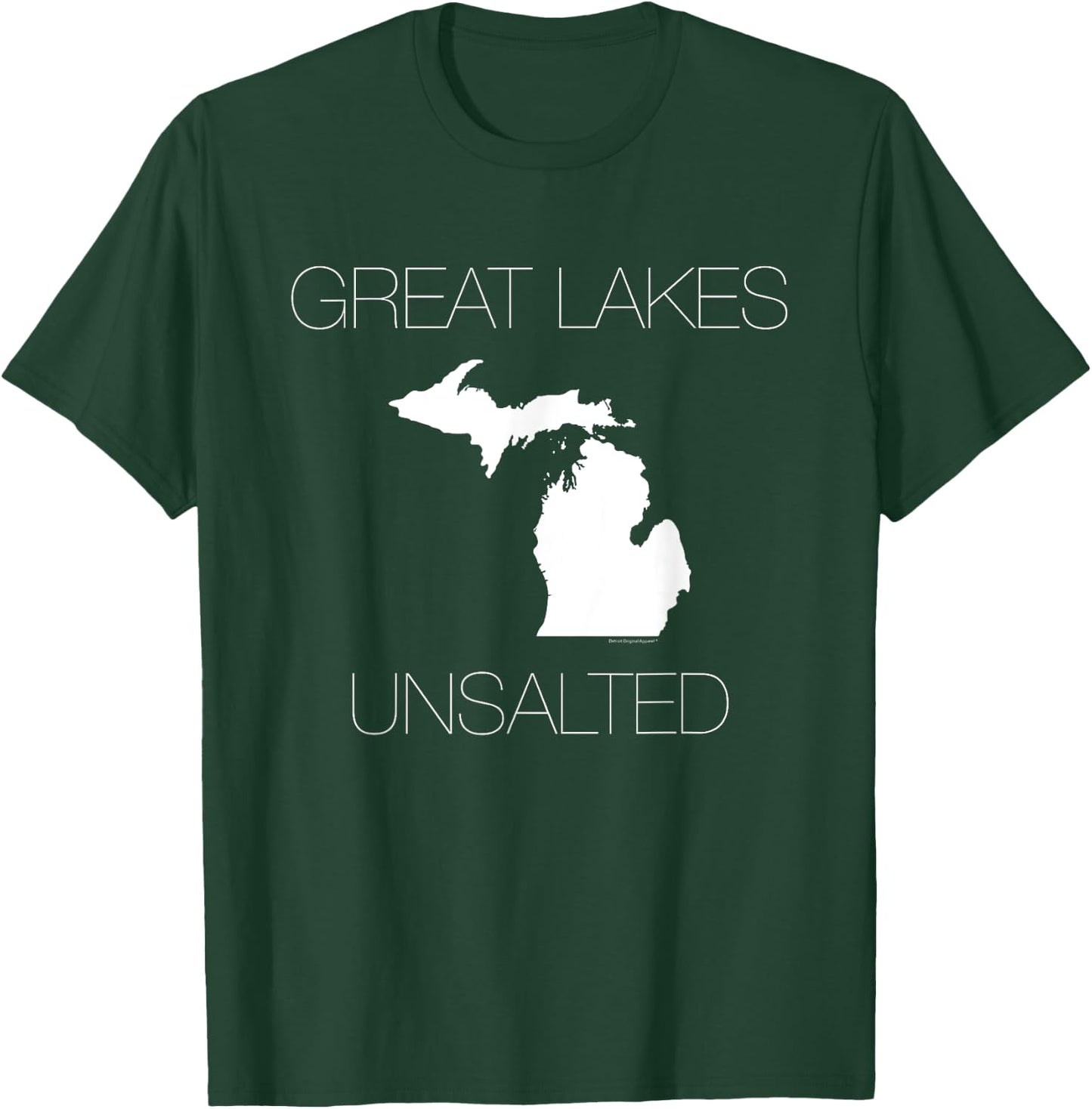 Michigan Midwest T Shirt, Mitten Shirt, Great Lakes Unsalted T-Shirt - T-Shirt | Forest