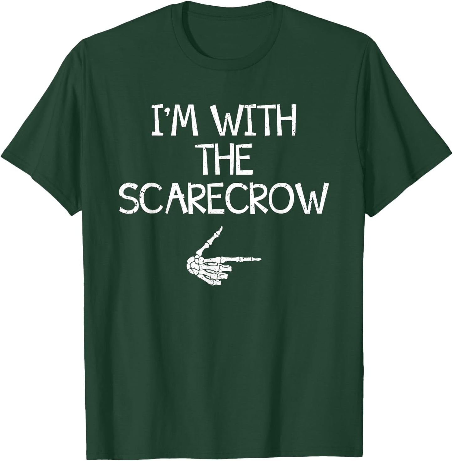 I'm With The Scarecrow Halloween Costume Couples Matching T-Shirt - T-Shirt | Forest