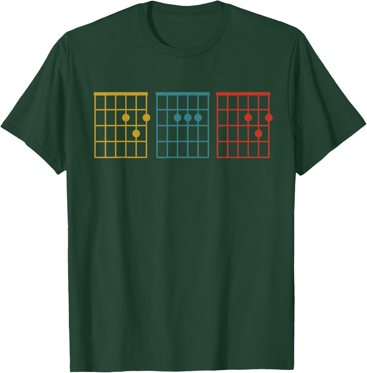 Vintage Guitar Chord DAD Father's Day Musician T-Shirt - T-Shirt | Forest