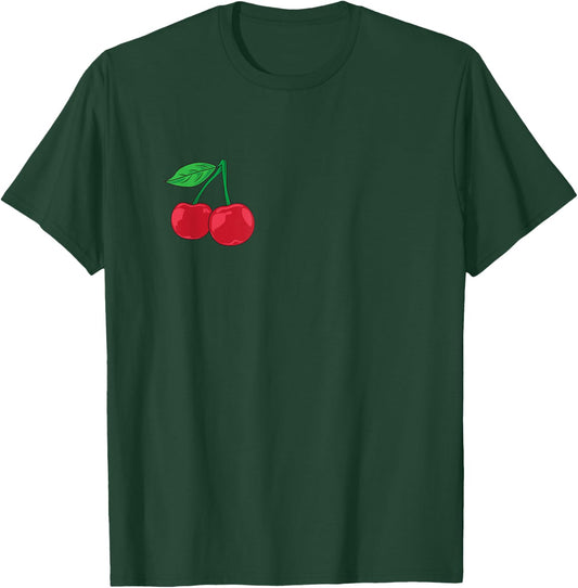 Cherry Pocket | Fruit Lover Sweet Bomb Farmer Red Cherries T-Shirt - T-Shirt | Forest