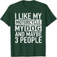 Funny Biker Shirt I like My Motorcycle, Dog & Maybe 3 People Women T-Shirt - T-Shirt | Forest