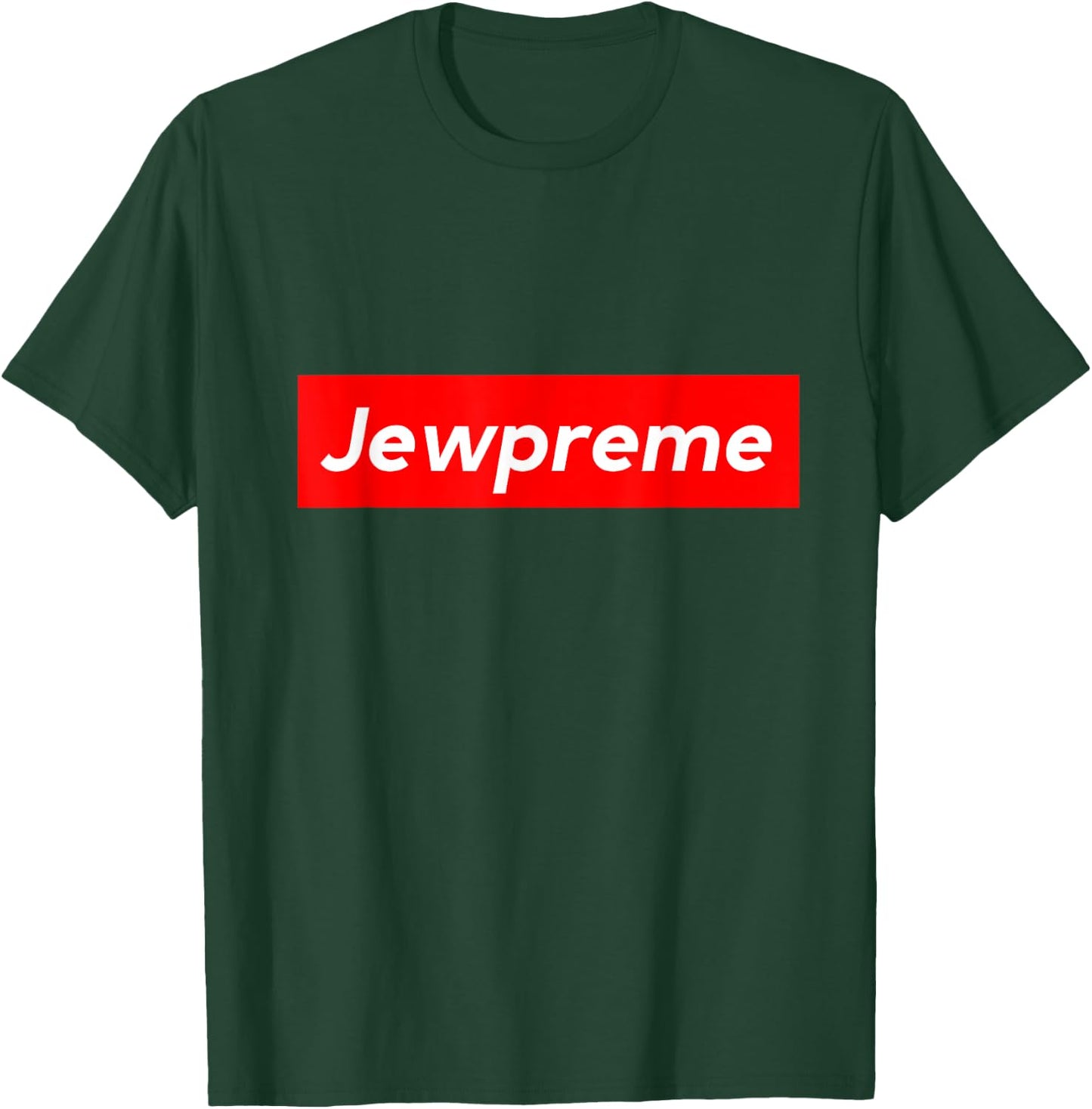 Funny Jewish Jewpreme Humorous Jewish Black Men's Classic Fit Fitted Short Sleeve Cotton Solid Colors 100% Cotton Hanukkah Gift T-Shirt - T-Shirt | Forest