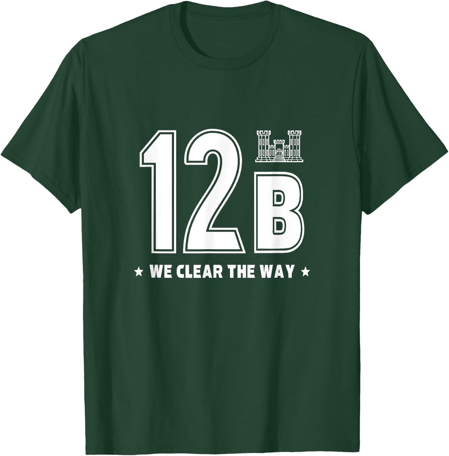 12 Bravo Army Combat Engineer Soldier T-Shirt - T-Shirt | Forest