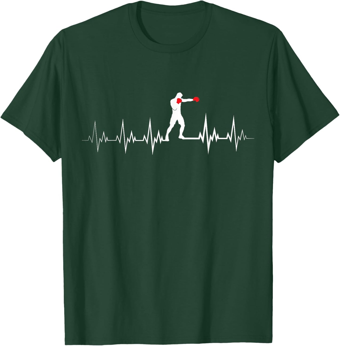 Boxing Heartbeat Sports Lover Outfit T-Shirt - T-Shirt | Forest