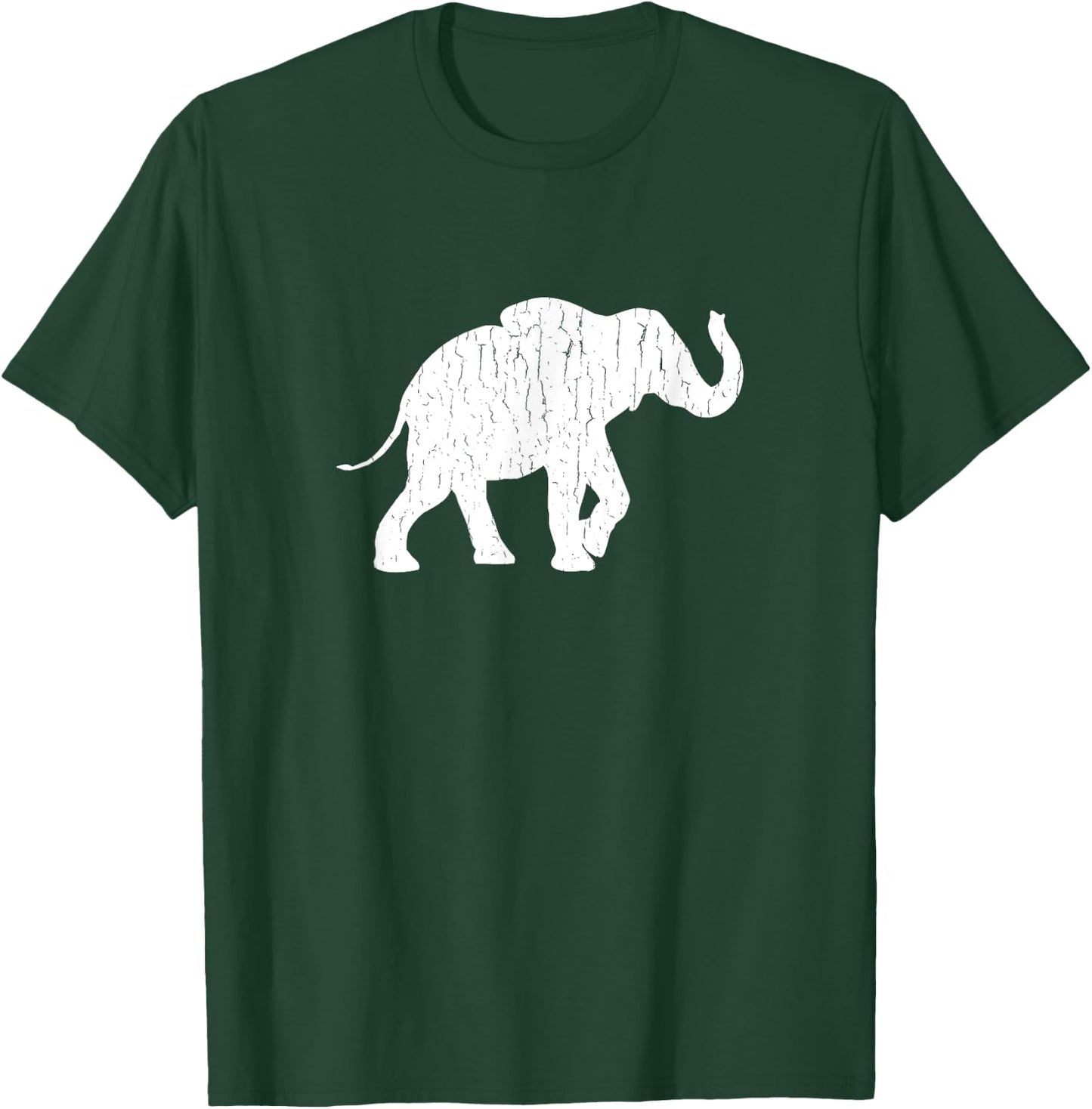 Distressed Elephant Silhouette T-Shirt - T-Shirt | Forest