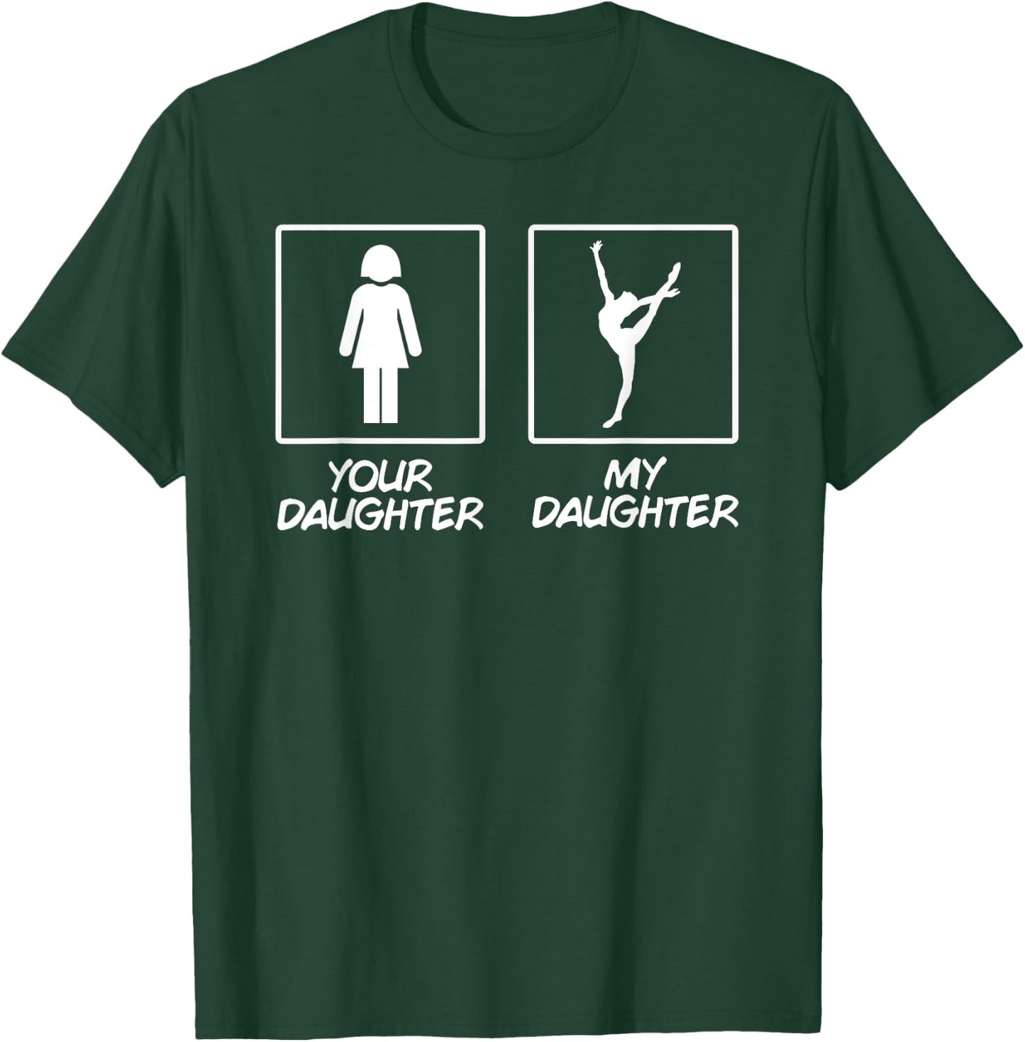 Funny Gymnastics Shirt My Daughter Gymnast Tumbling Gear T-Shirt - T-Shirt | Forest