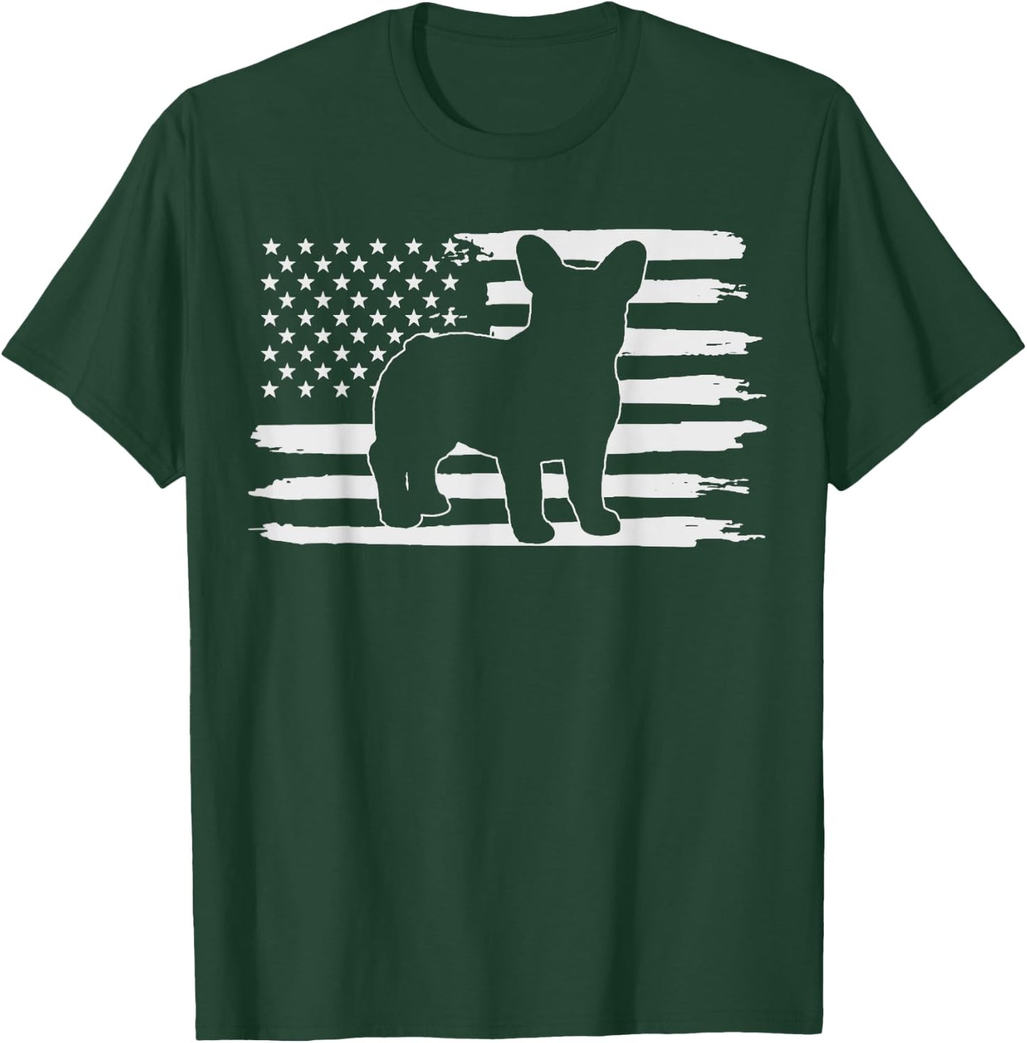 Frenchie Shirt French Bulldog 4th of July Kids Men T-Shirt - T-Shirt | Forest