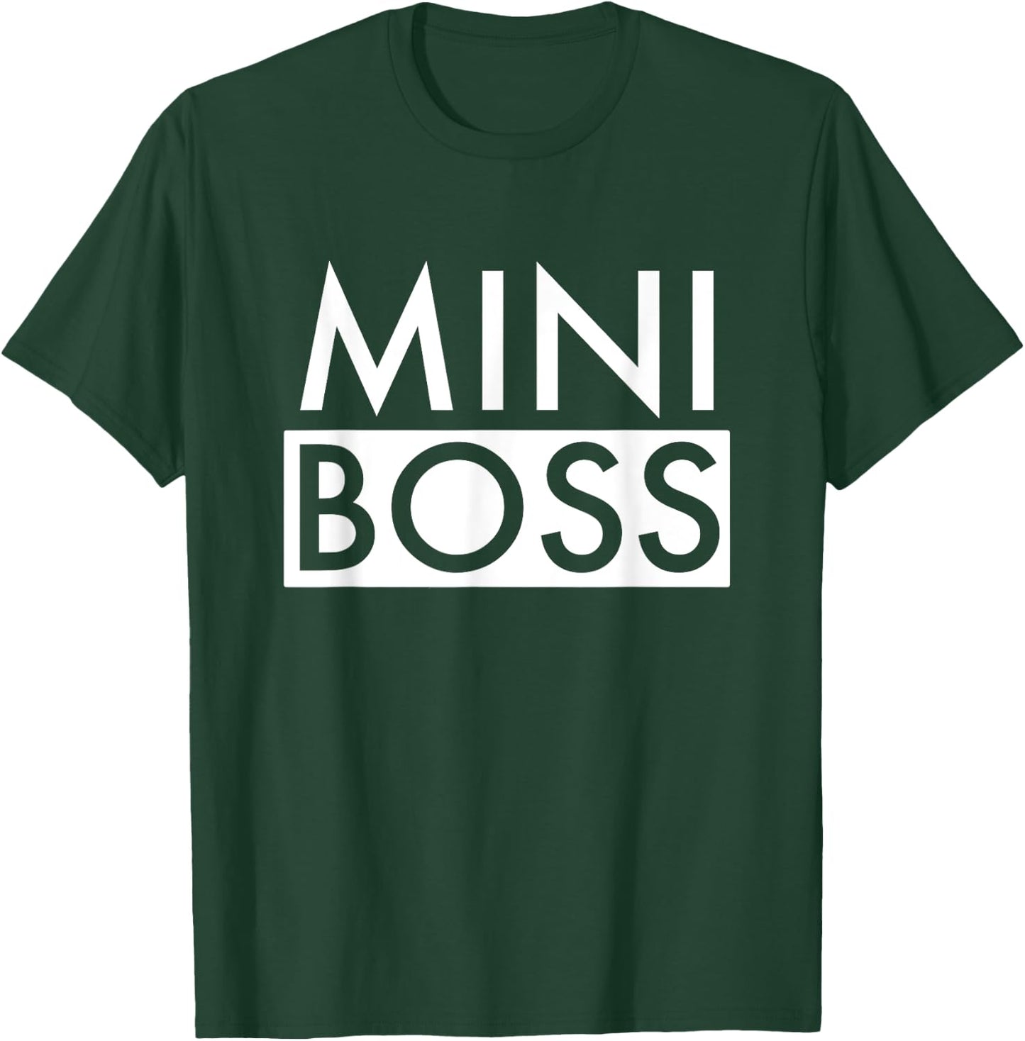 Mini Boss Matching Family Portrait Son Daughter Kid T-Shirt - T-Shirt | Forest