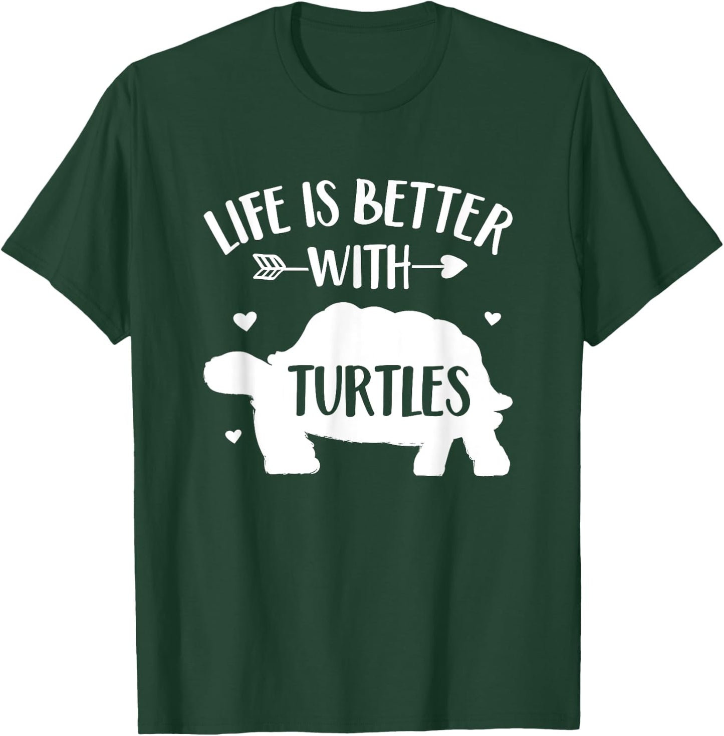 Turtle Lover Gift 'Life Is Better With Turtles' Funny Turtle T-Shirt - T-Shirt | Forest