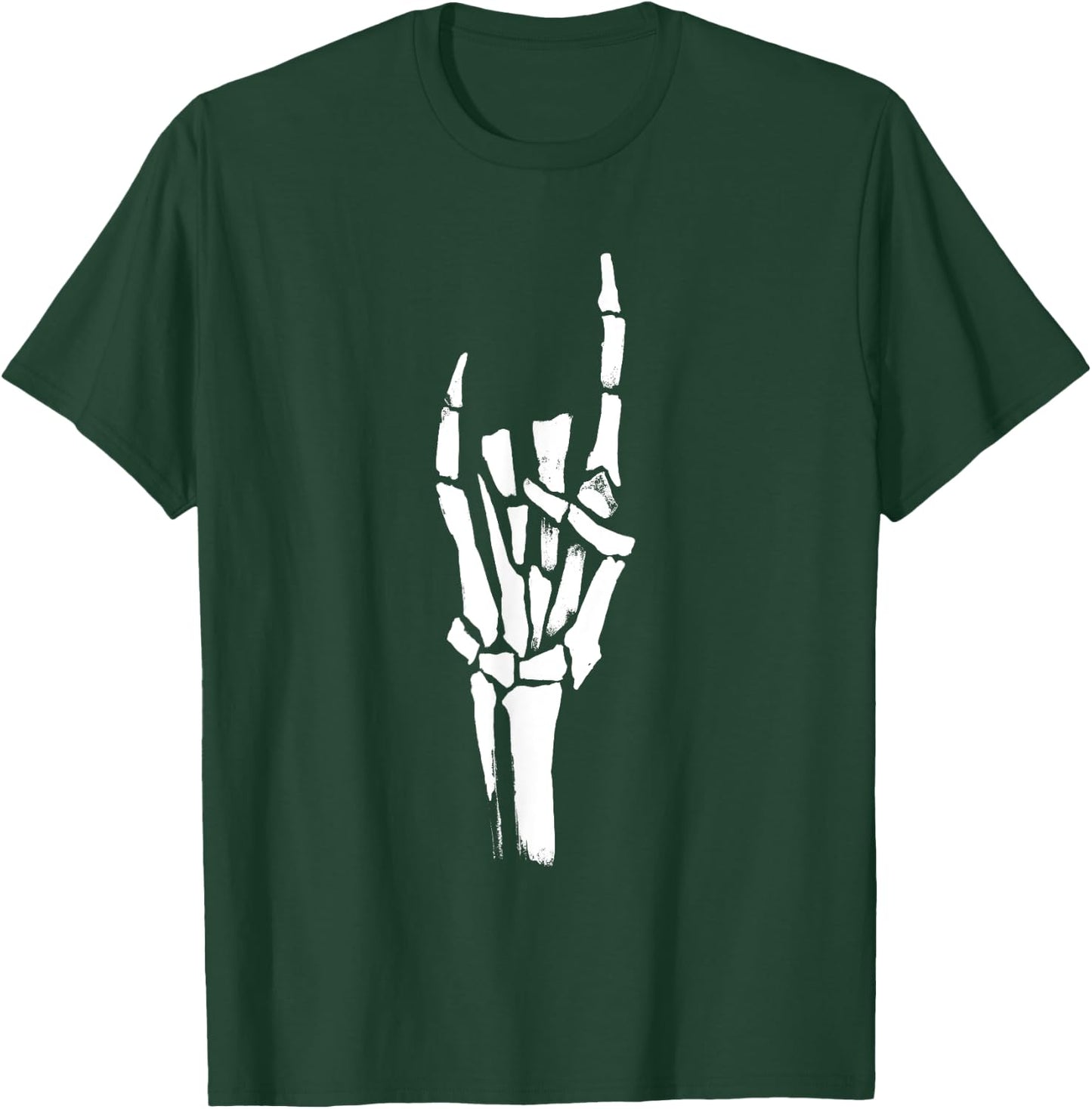 Rock On Skeleton Hand T-Shirt - T-Shirt | Forest