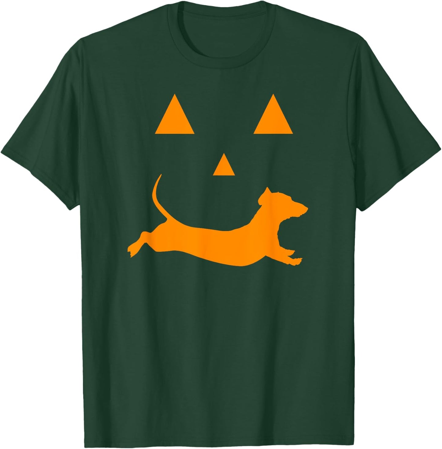 Halloween Pumpkin Dachshund Jack-o-Lantern Costume T-Shirt - T-Shirt | Forest