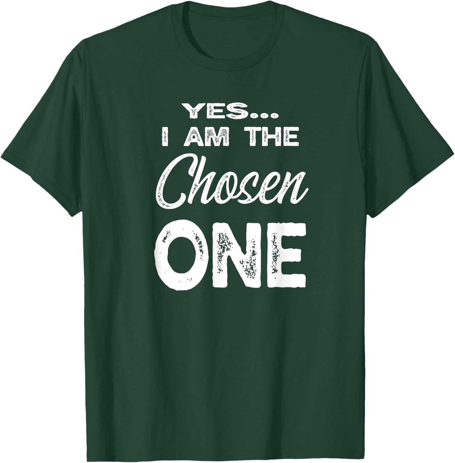 The Chosen One Family Adoption Gifts I Am The Chosen One -Adults Black Small Classic Fit Short Sleeve Modern Letter Print Family Vacation Sports Walking T-Shirt - T-Shirt | Forest