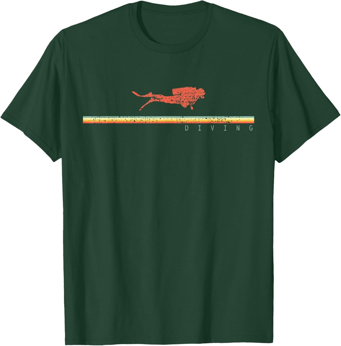 Dive Scubadiver Gift Swim Diving Vintage T-Shirt - T-Shirt | Forest