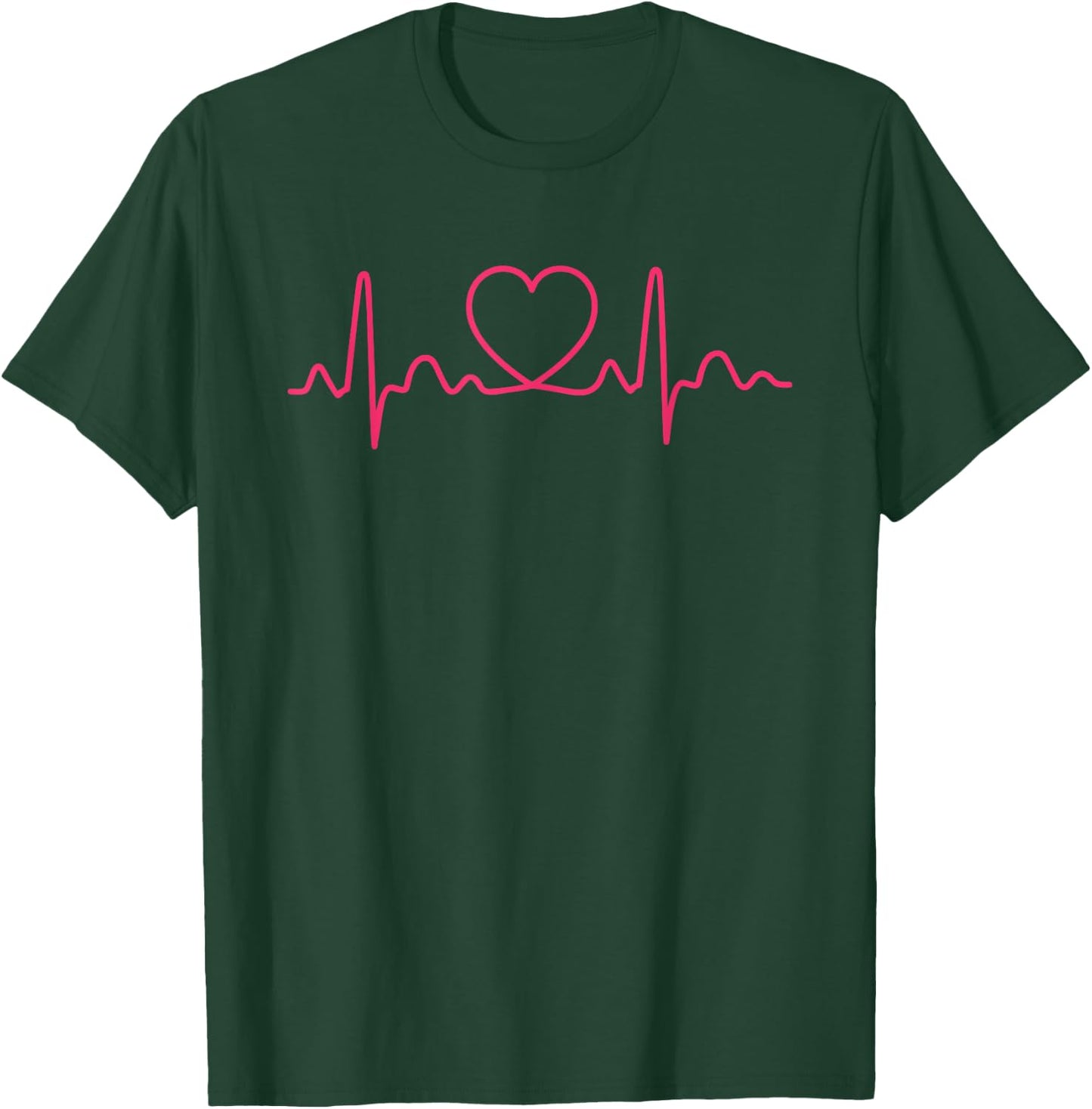 Heartbeat Doctor Nurse Medical T-Shirt - T-Shirt | Forest