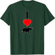 I Love (Heart) Rhinos Endangered Animals Rhinoceros T-Shirt - T-Shirt | Forest