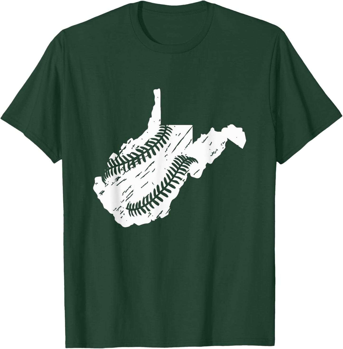 West Virginia Baseball Laces , women, kids T-Shirt - T-Shirt | Forest