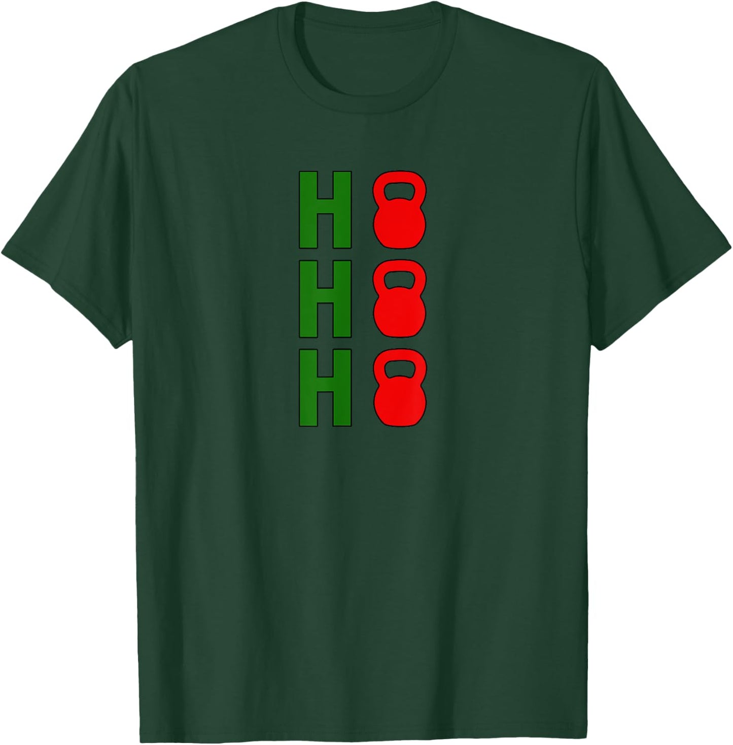 Ho Ho Ho Kettlebell Christmas Workout T-Shirt - T-Shirt | Forest