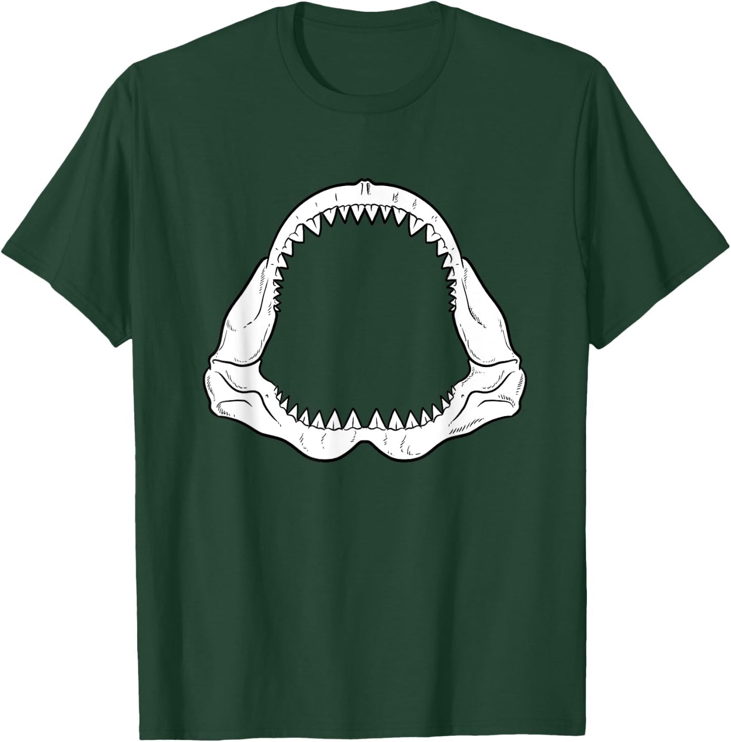 Open Shark Jaws, Bones and Teeth T-Shirt - T-Shirt | Forest