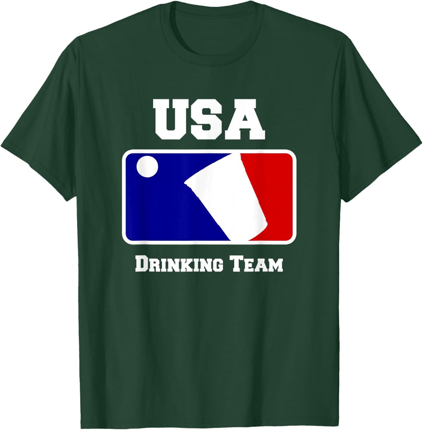 USA Drinking Team Funny Party Beer Pong Game T-Shirt - T-Shirt | Forest