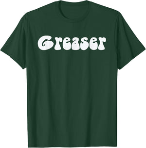 Fun retro 1950's vintage Greaser white text Gift T-Shirt - T-Shirt | Forest