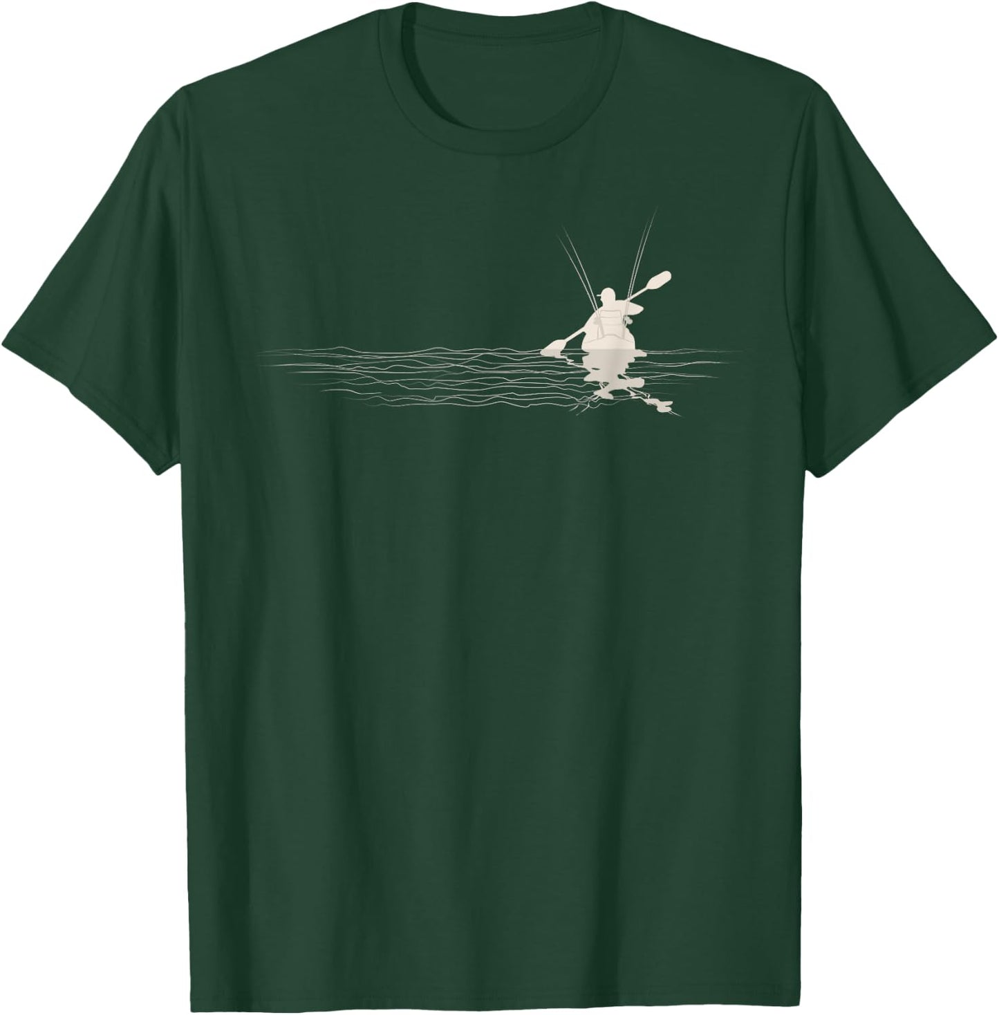 Kayak Fishing Graphic Kayak Anglers Kayaking Fisherman T-Shirt - T-Shirt | Forest