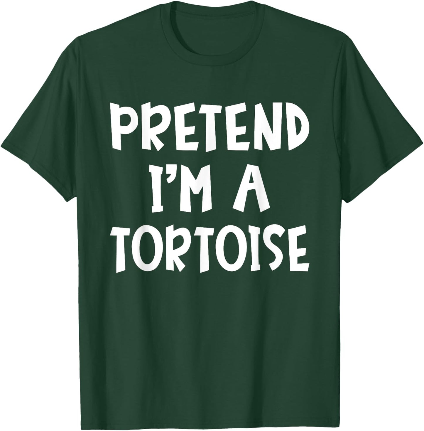 Pretend I'm A Tortoise Matching Costume Lazy Easy Halloween T-Shirt - T-Shirt | Forest
