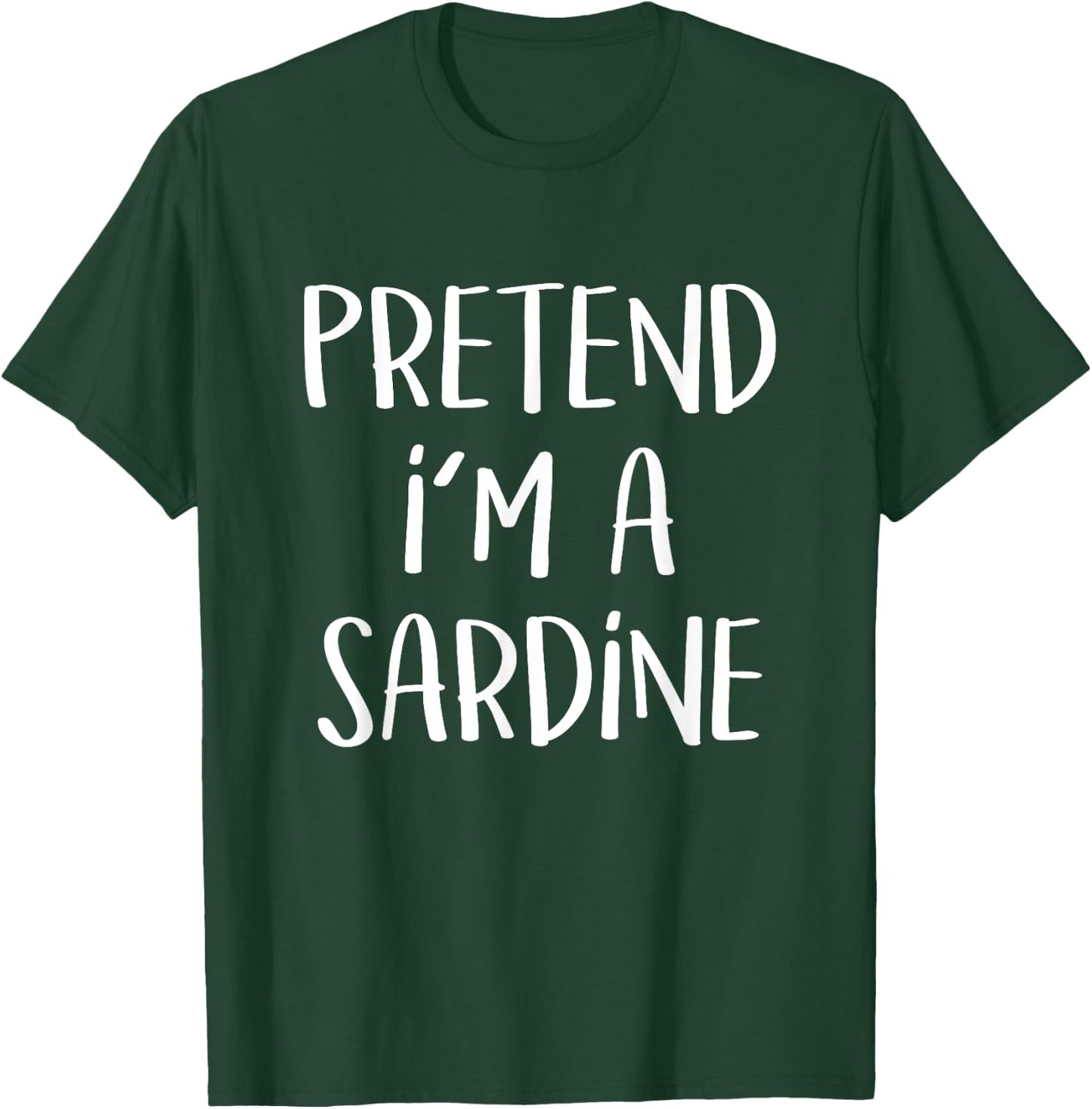 Pretend I'm A Sardine Costume Funny Fish Halloween Party T-Shirt - T-Shirt | Forest
