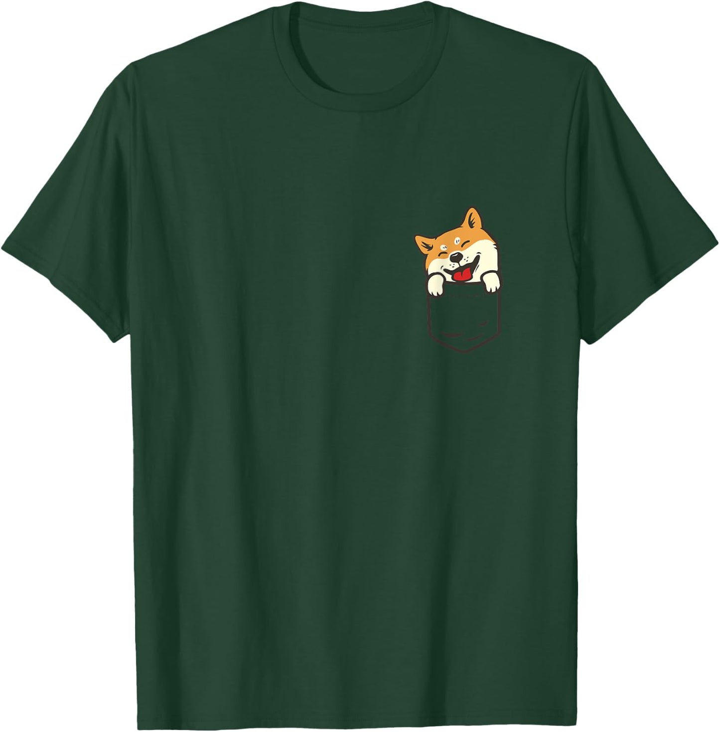Cute Shiba Inu In Your Pocket Akita Dog Lover Owner Gift T-Shirt - T-Shirt | Forest