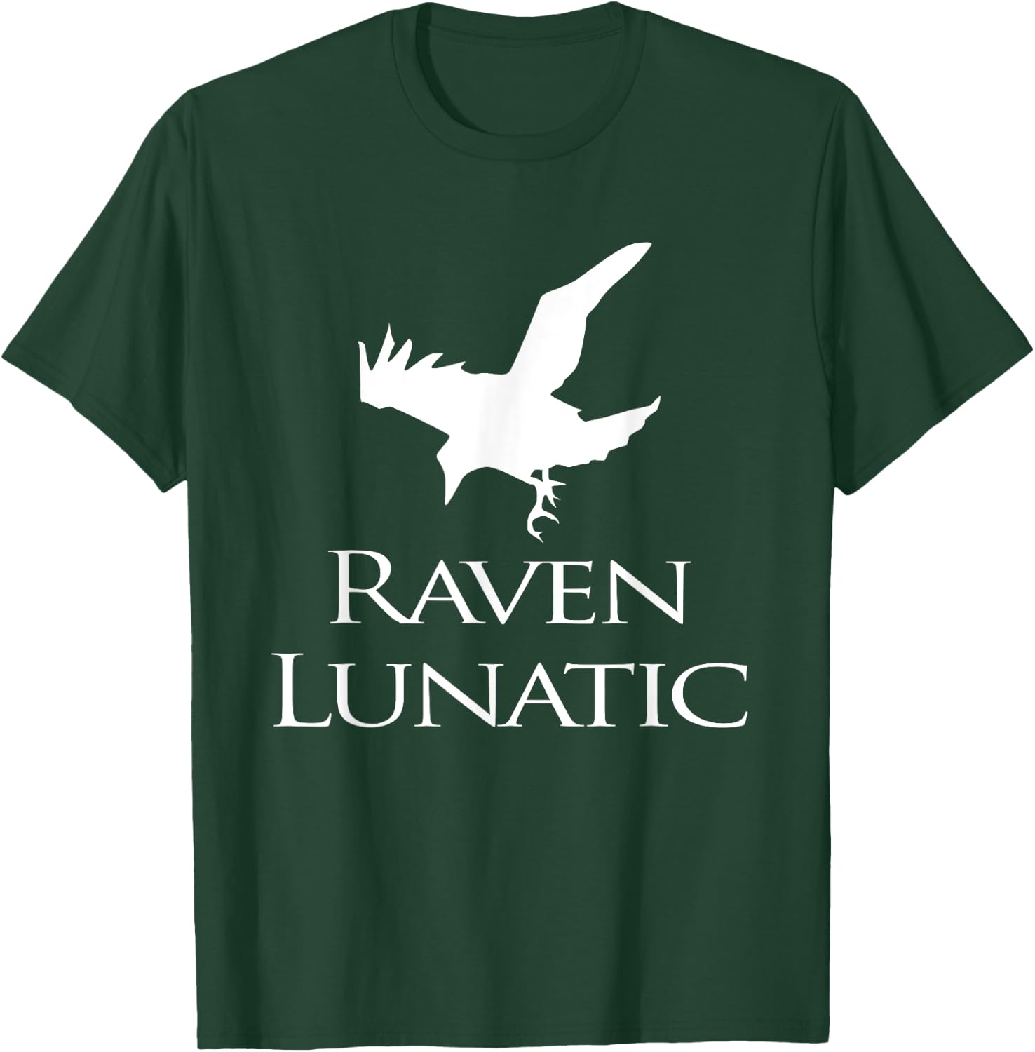 Raven Lunatic Funny Goth Gothic Cute Gift Women bird Lovers T-Shirt - T-Shirt | Forest