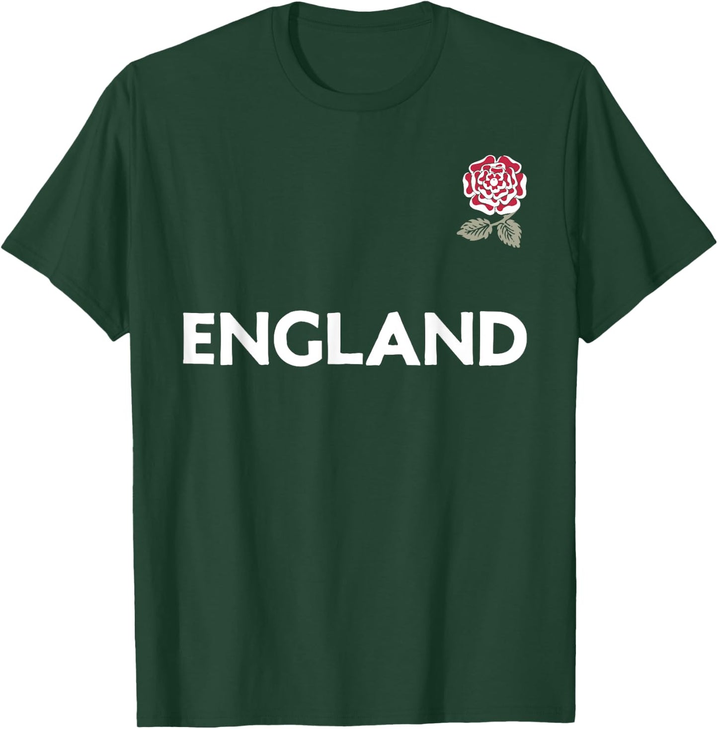 England Rugby Style (Vintage Rose Crest) T-Shirt - T-Shirt | Forest