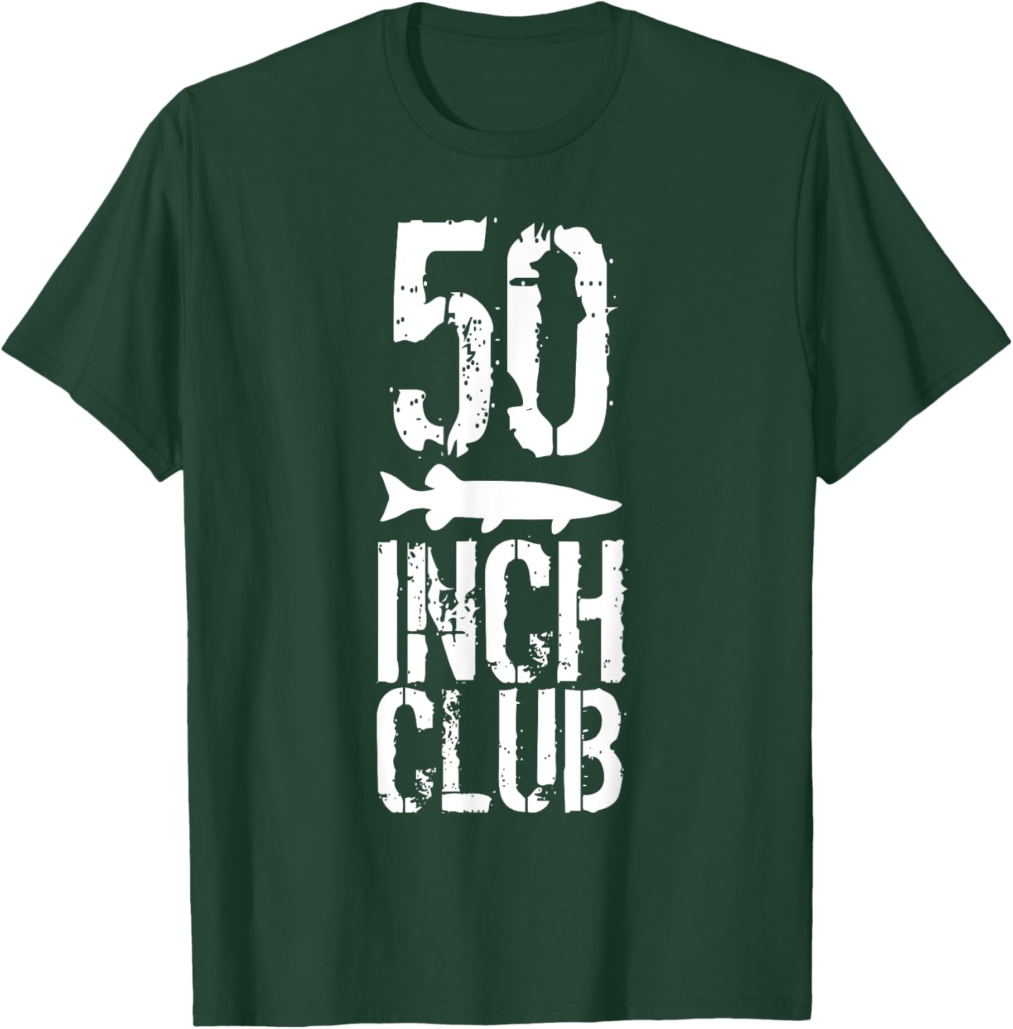 Musky Fishing - 50 Inch Club Muskie Fisherman T-Shirt - T-Shirt | Forest