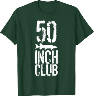 Musky Fishing - 50 Inch Club Muskie Fisherman T-Shirt - T-Shirt | Forest