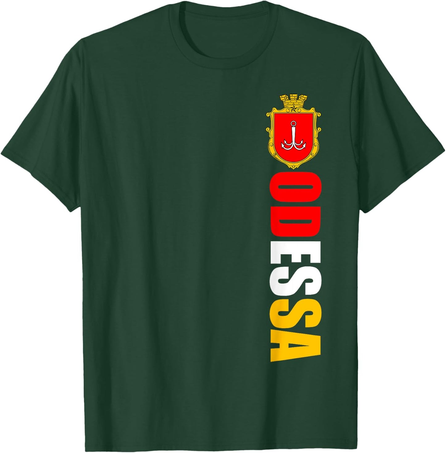 Odessa Ukraine Souvenirs Flag of Odesa Gift Proud Ukrainian T-Shirt - T-Shirt | Forest