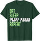 Eat Sleep Play Piano Repeat Keyboard Player Humorous Quote T-Shirt - T-Shirt | Forest