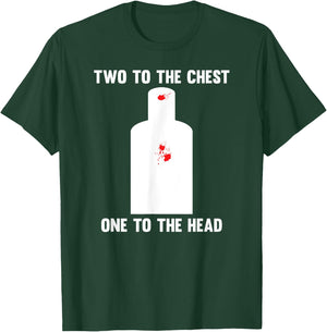 2nd Amendment Mozambique Drill Two To The Chest Gun T-Shirt - T-Shirt | Forest