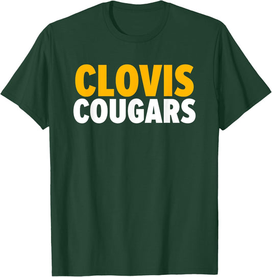 Clovis Cougars Bold T-Shirt - T-Shirt | Forest