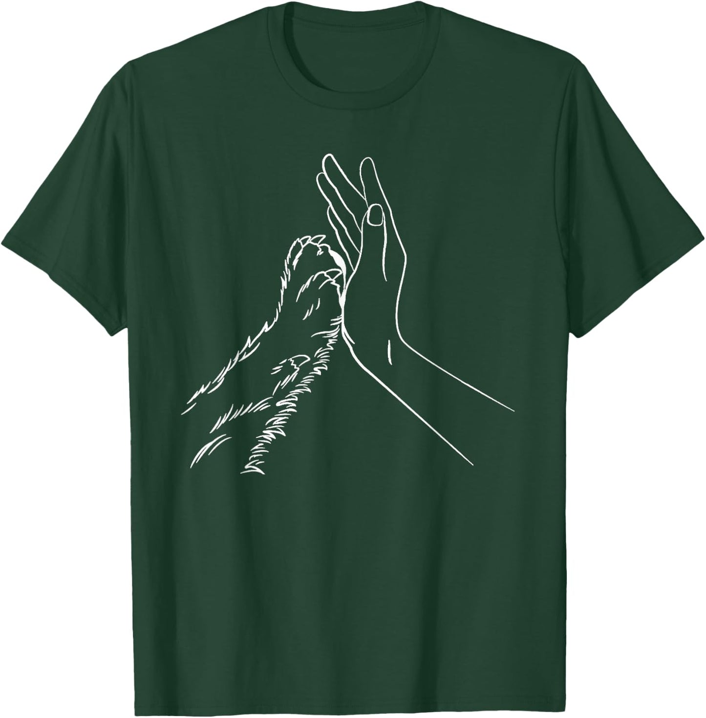 cat katzen motif high five design Men Women T-Shirt - T-Shirt | Forest