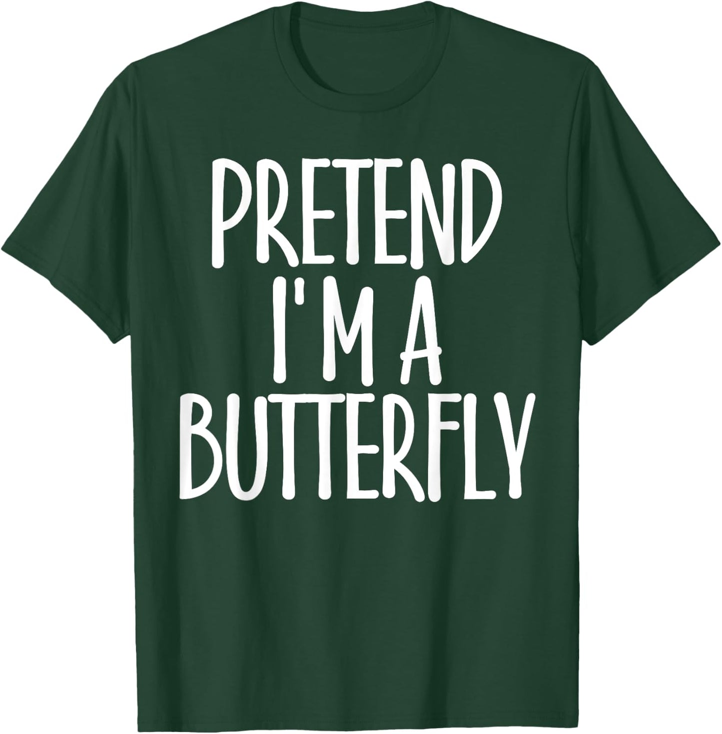 Easy Pretend I'm Butterfly Costume Gift Fun Lazy Halloween T-Shirt - T-Shirt | Forest