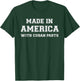 MADE IN AMERICA WITH CUBAN PARTS Cuba USA T-Shirt - T-Shirt | Forest